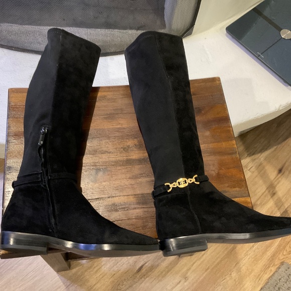 Sam Edelman Clive Riding Boots Suede Black size 7 - Picture 5 of 8